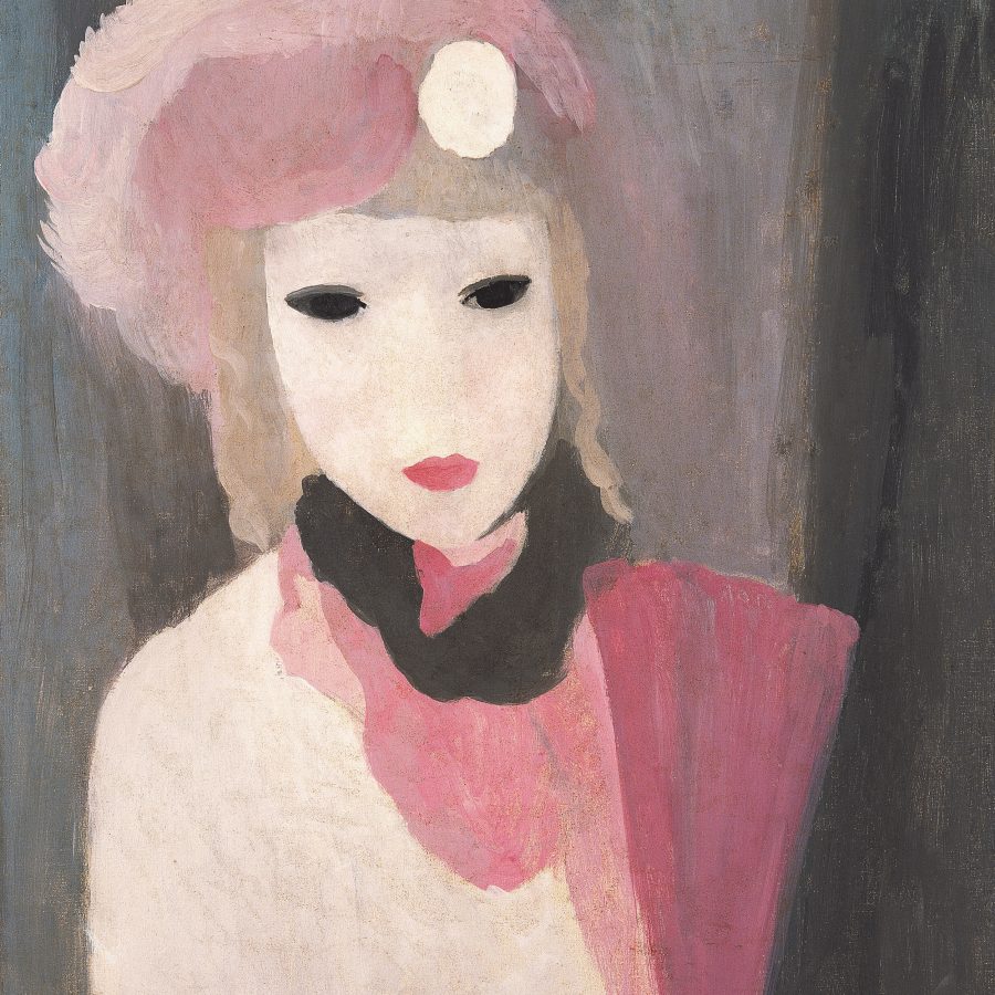 Marie Laurencin, Tillya ou Jeune fille à l’éventail, um 1925, Öl auf Leinwand, 50,1 x 43,2 cm, Stiftung Sammlung Ziegler im Kunstmuseum Mülheim an der Ruhr, Foto: Stiftung Sammlung Ziegler